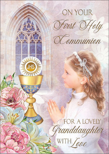 Picture of ON YOUR 1ST HOLY COMMUNION FOR GRANDAUGHTER WITH LOVE CARD